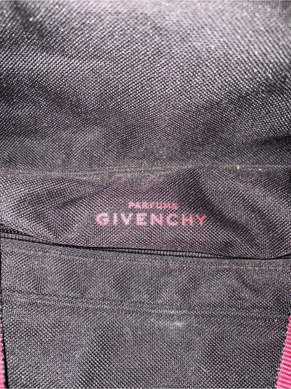 Givenchy Black Duffel with Burgundy Handles